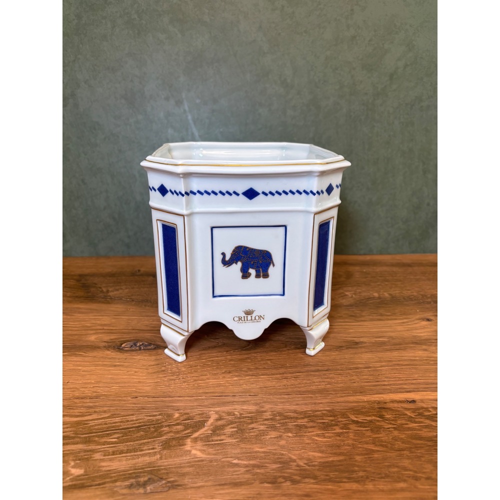 RARE Haviland Limoges Crillon Paris Elephant Porcelain Cachepot Planter